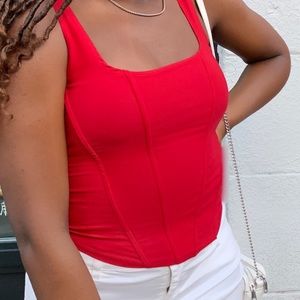 Red cami corset